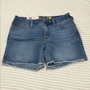 Seven7 Blue Jean Shorts with Raw-Edge Hems